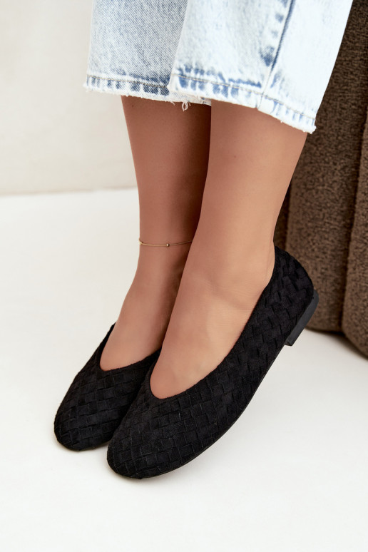Schwarze Ballerinas mit Mustern Larelle