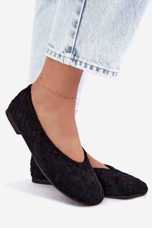 Schwarze Ballerinas mit Mustern Larelle