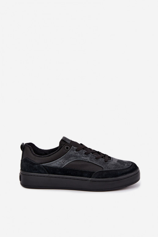Schwarze isolierte Wildleder-Sneaker für Männer Big Star UU174118