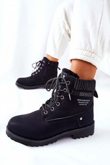 Damen schwarze Stiefeletten Grunders