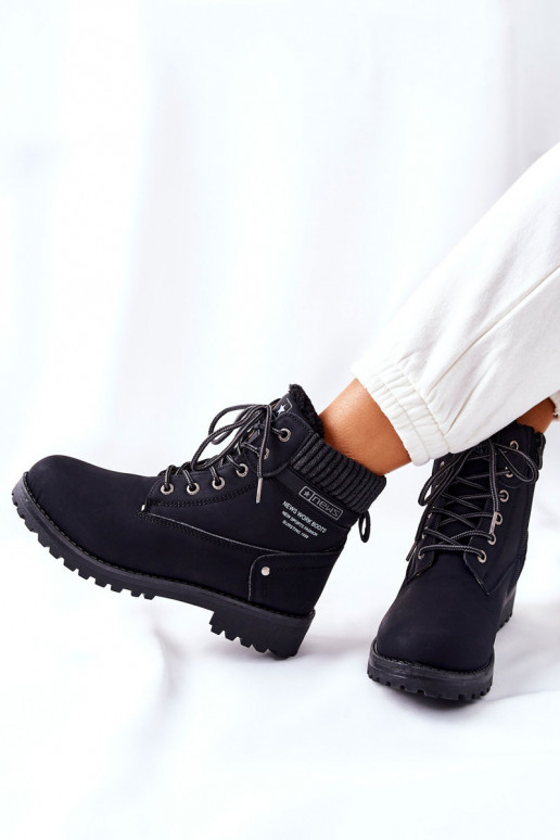 Damen schwarze Stiefeletten Grunders