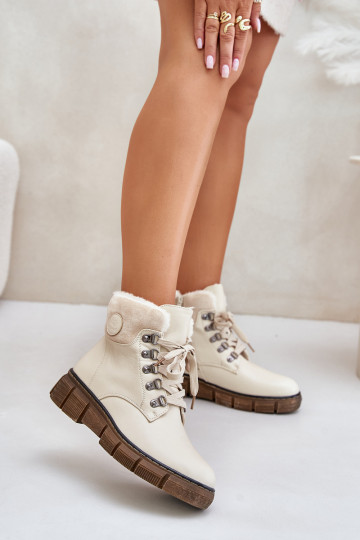 Damen isolierte sandfarbene Stiefeletten Mevanisa
