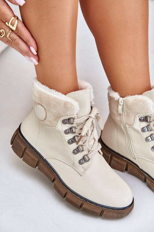Damen isolierte sandfarbene Stiefeletten Mevanisa