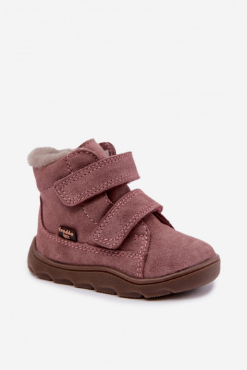 Wildleder Kinder Schneestiefel Barefoot Froddo G2110151 rosa