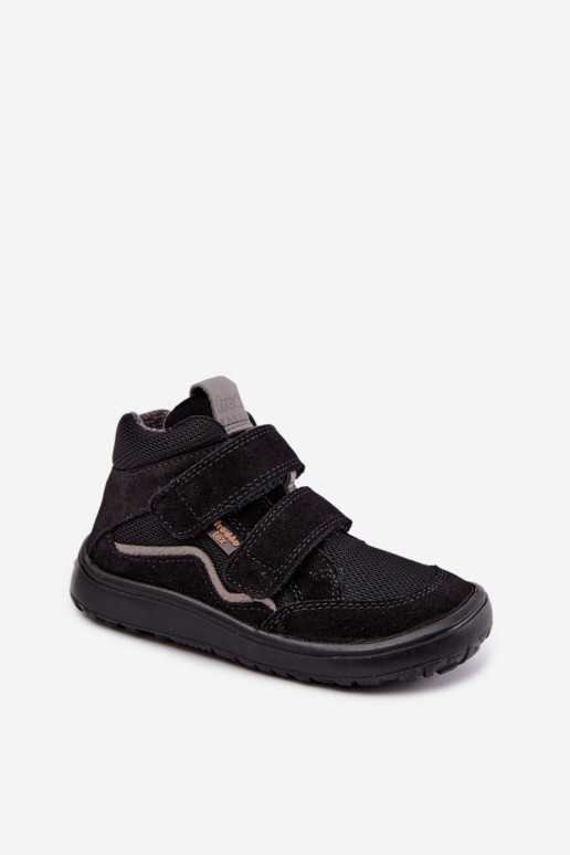 Wildleder Kinder Schuhe Barefoot Froddo G3110266-20 schwarz
