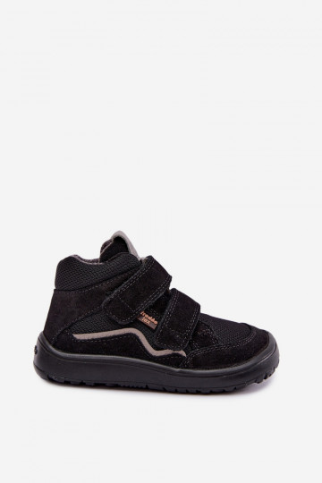 Wildleder Kinder Schuhe Barefoot Froddo G3110266-20 schwarz 2
