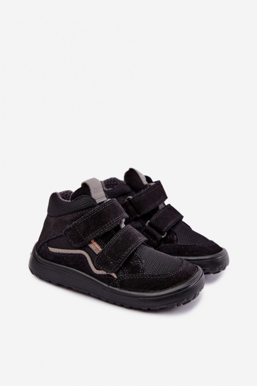 Wildleder Kinder Schuhe Barefoot Froddo G3110266-20 schwarz