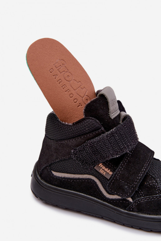 Wildleder Kinder Schuhe Barefoot Froddo G3110266-20 schwarz