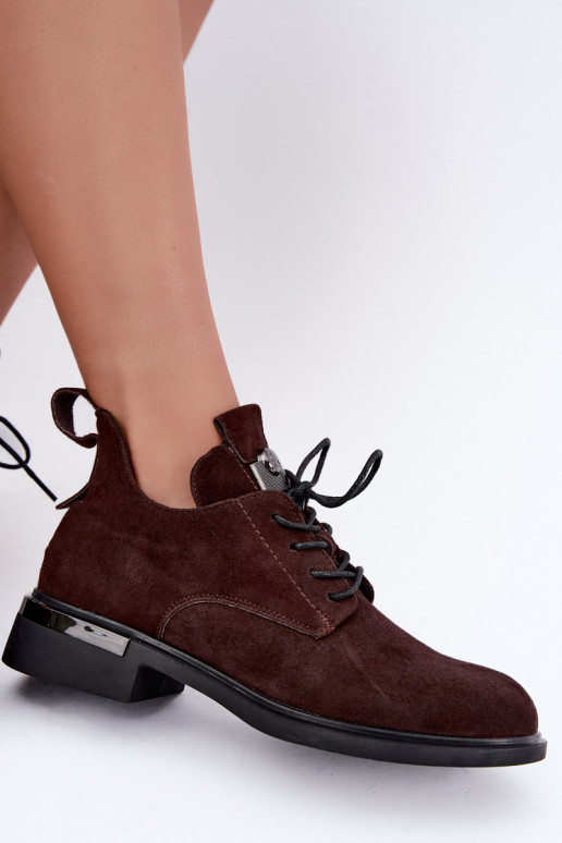 Faux-Suede Stiefeletten Vinceza 89151 in Schokoladenfarbe