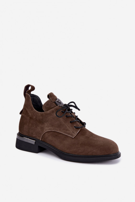 Faux-Suede Stiefeletten Vinceza 89151 in Khaki-Farbe