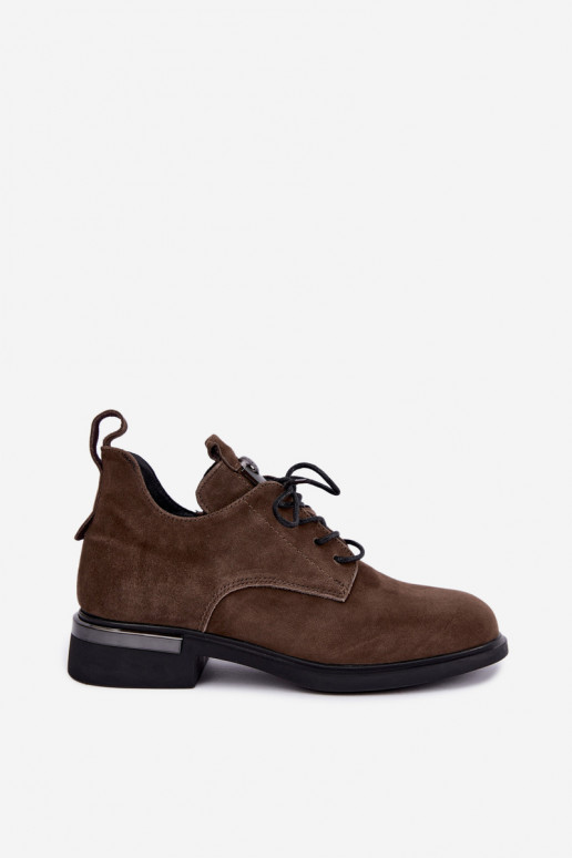 Faux-Suede Stiefeletten Vinceza 89151 in Khaki-Farbe