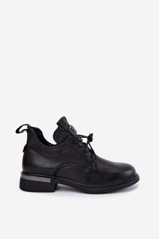 Leder Stiefeletten Vinceza 89151 in schwarzer Farbe