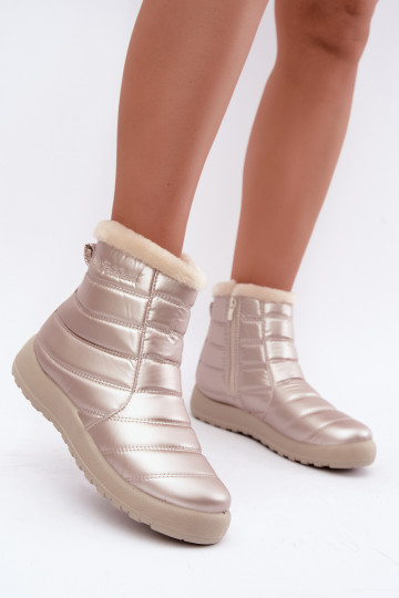 Damen gefütterte Schneestiefel in Sandfarbe Mezyss 2