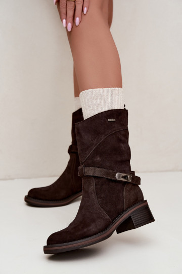 Isolierte Damen Stiefeletten Big Star UU274609 in Schokoladenfarbe 2