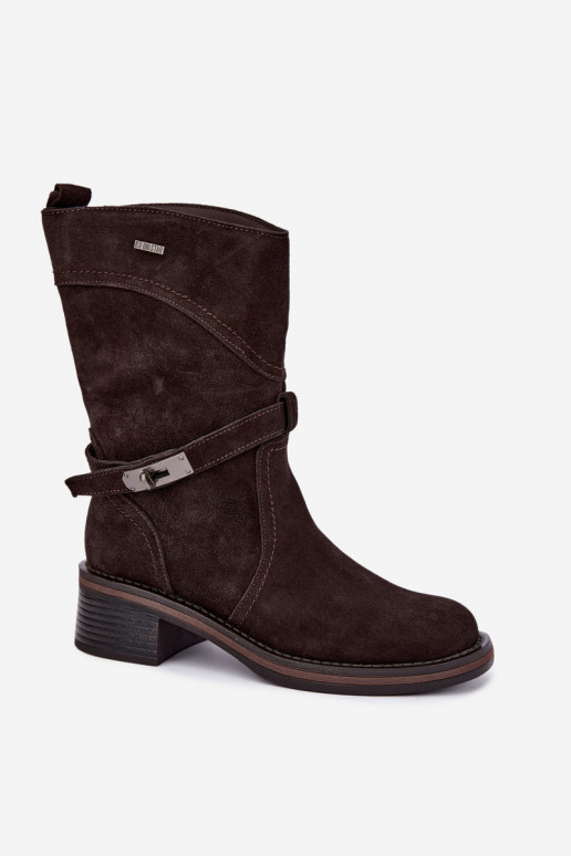 Isolierte Damen Stiefeletten Big Star UU274609 in Schokoladenfarbe
