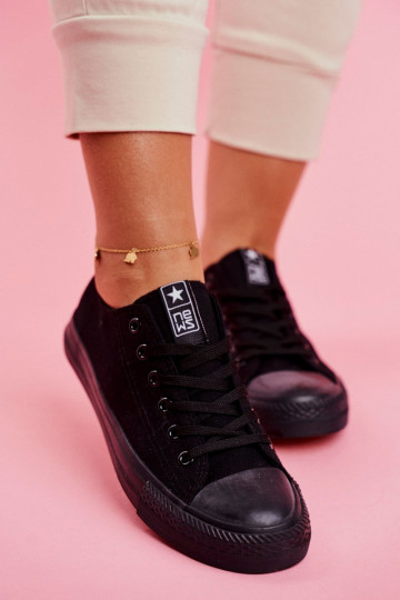 Schwarze klassische Damen Freizeitschuhe Ecoma 2