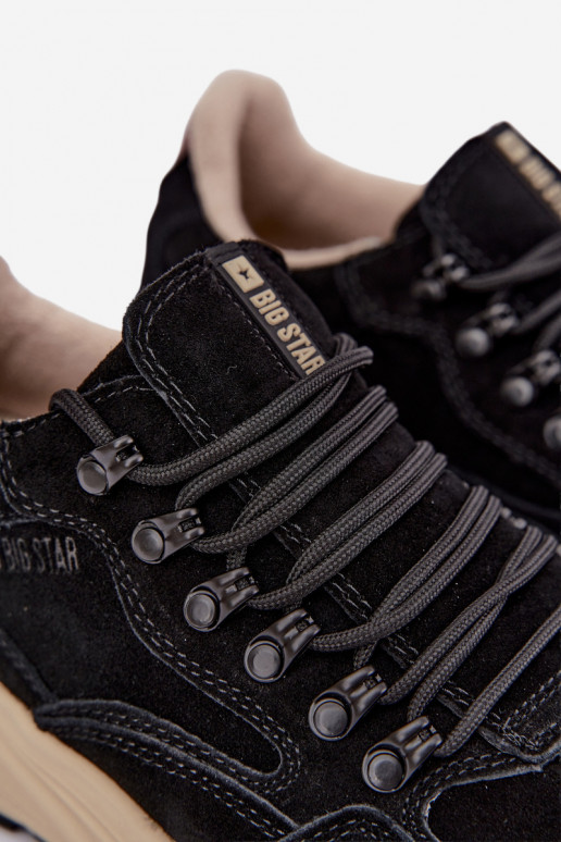 Herren-Sneaker aus Wildleder Big Star OO174321 schwarz