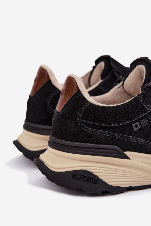 Herren-Sneaker aus Wildleder Big Star OO174321 schwarz