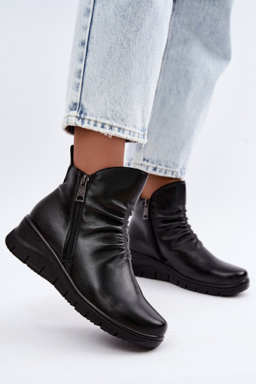 Haut sich Zuarm laufen Stiefel mit einer Plattform Mit Rüschen Vinceza 133117 schZuarze Farbe 2