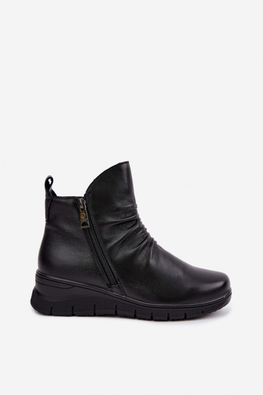 Wärmende Stiefeletten mit Plateau und Rüschen Vinceza 133117 schwarz