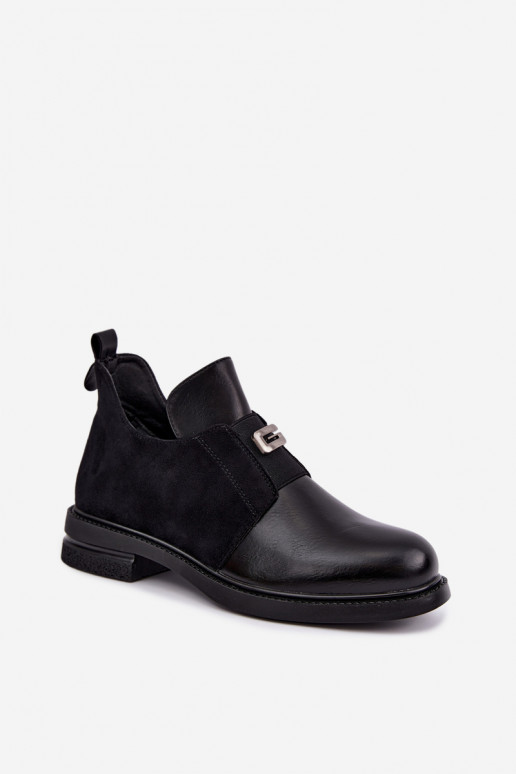 Damenstiefeletten mit breitem Absatz und Schlupfdesign Vinceza 58679 schwarz