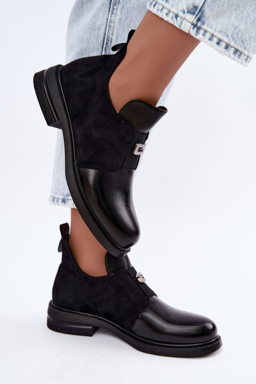 Damenstiefeletten mit breitem Absatz und Schlupfdesign Vinceza 58679 schwarz