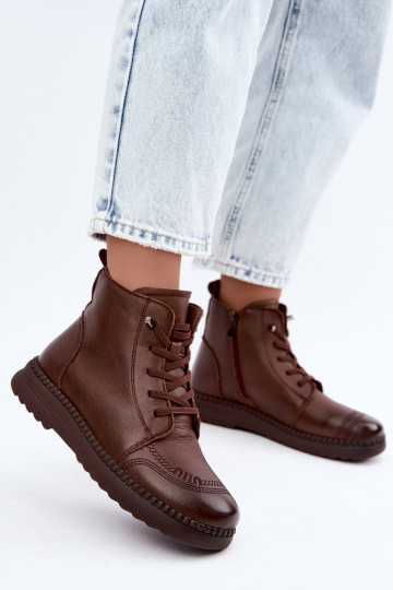 Haut sich Zuarm laufen Damenstiefel Vinceza 107249 braune Farbe