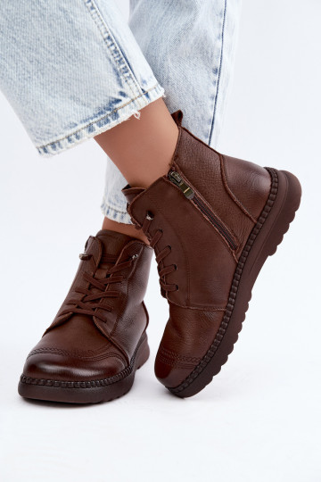 Haut sich Zuarm laufen Damenstiefel Vinceza 107249 braune Farbe 2