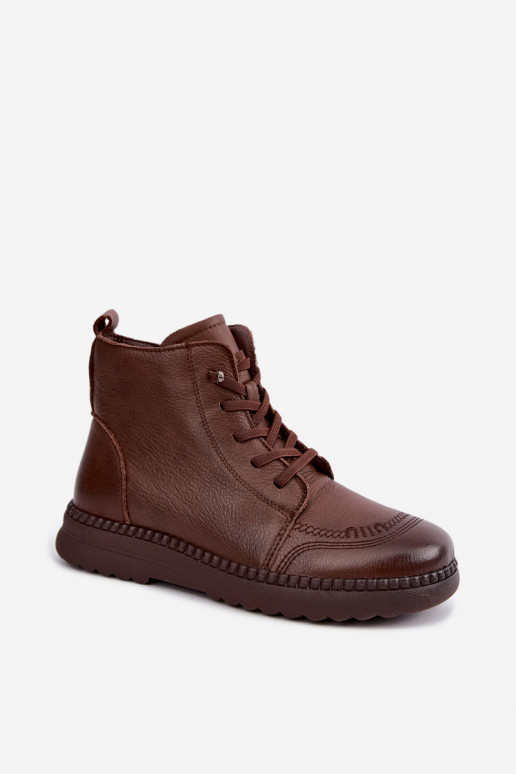 Wärmende Damenstiefeletten Vinceza 107249 braun