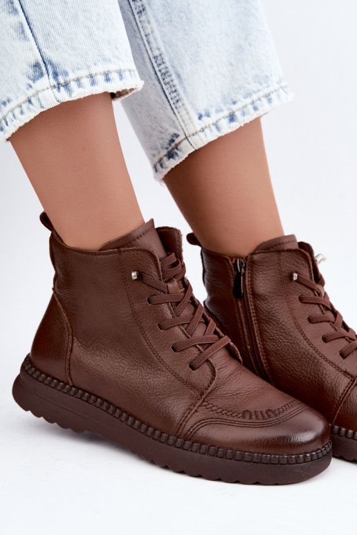 Wärmende Damenstiefeletten Vinceza 107249 braun