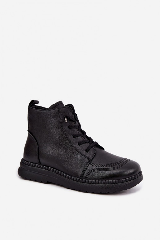 Wärmende Damenstiefeletten Vinceza 107249 schwarz