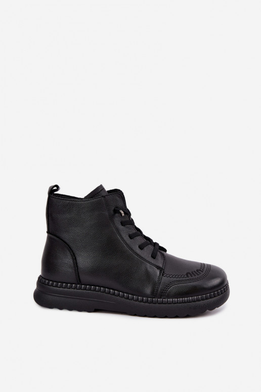 Wärmende Damenstiefeletten Vinceza 107249 schwarz