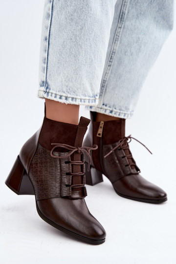 Stiefel mit Absätzen sich Zuarm laufen Vinceza 5867 CzekoladoZue