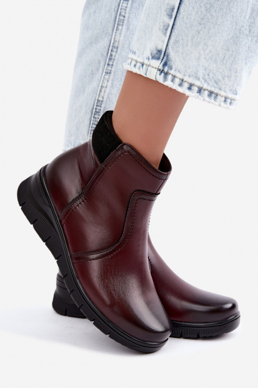 Haut sich Zuarm laufen Stiefel mit einer Plattform Vinceza 133116 Burgund