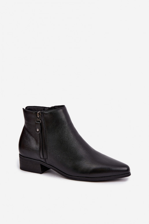 Haut Stiefel Auf niedrigem Absatz Vinceza 133136 schZuarze Farbe
