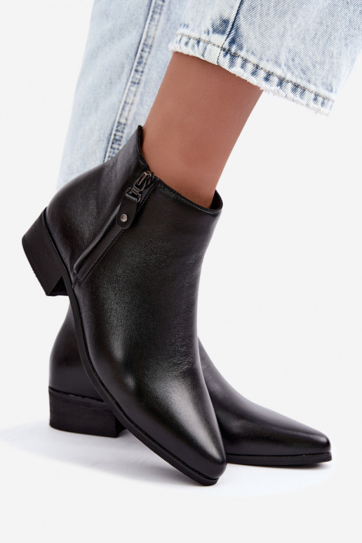 Haut Stiefel Auf niedrigem Absatz Vinceza 133136 schZuarze Farbe
