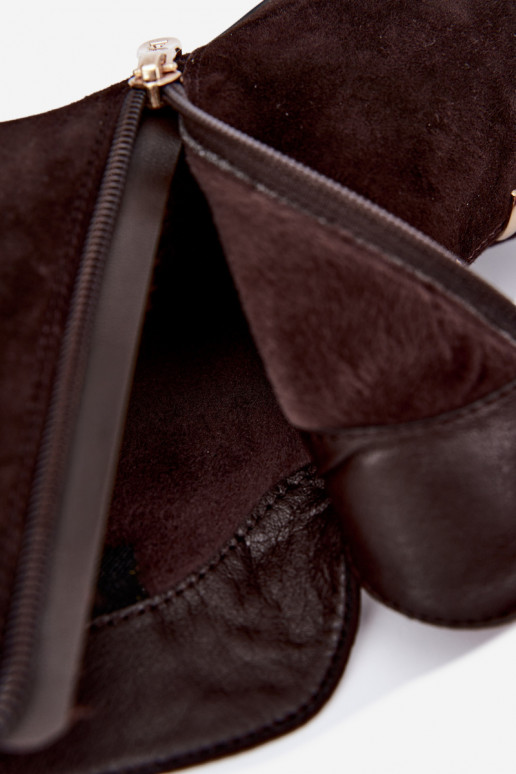Haut INildlederschuhe Feminin sich Zuarm laufen mit Absätzen D&A CR62-3496 CzekoladoZue