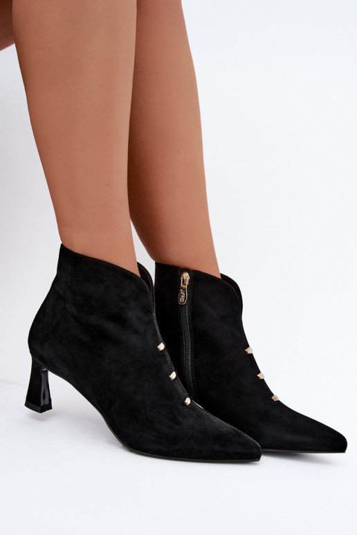 Haut INildlederschuhe Feminin sich Zuarm laufen mit Absätzen D&A CR62-3496 schZuarze Farbe