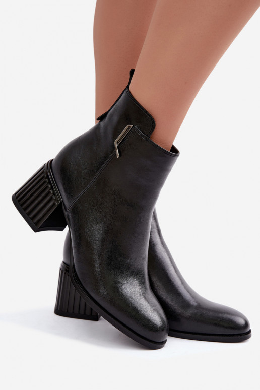 Haut Stiefel mit Absätzen sich Zuarm laufen D&A CR62-3442 schZuarze Farbe