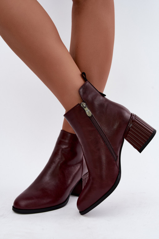 Haut Stiefel mit Absätzen sich Zuarm laufen D&A CR62-3442 Burgund