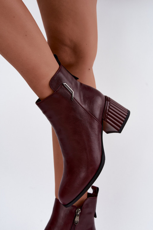 Haut Stiefel mit Absätzen sich Zuarm laufen D&A CR62-3442 Burgund
