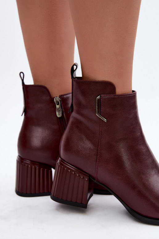 Haut Stiefel mit Absätzen sich Zuarm laufen D&A CR62-3442 Burgund