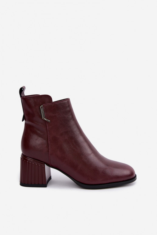 Haut Stiefel mit Absätzen sich Zuarm laufen D&A CR62-3442 Burgund