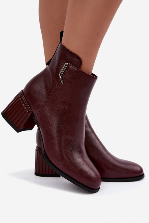 Haut Stiefel mit Absätzen sich Zuarm laufen D&A CR62-3442 Burgund