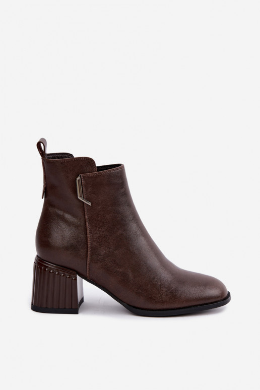 Haut Stiefel mit Absätzen sich Zuarm laufen D&A CR62-3442 CzekoladoZue