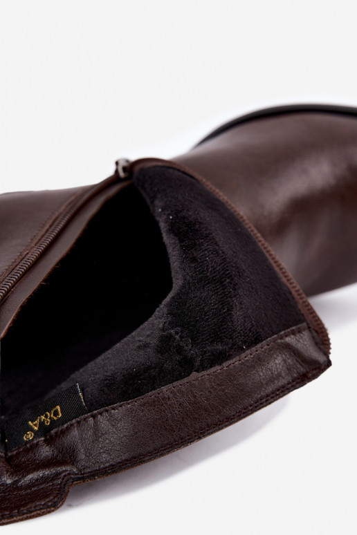 Haut Stiefel mit Absätzen sich Zuarm laufen D&A CR62-3442 CzekoladoZue