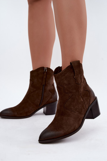 Haut INildlederschuhe CoZuboy-Stil sich Zuarm laufen D&A CR62-3395 CzekoladoZue 2