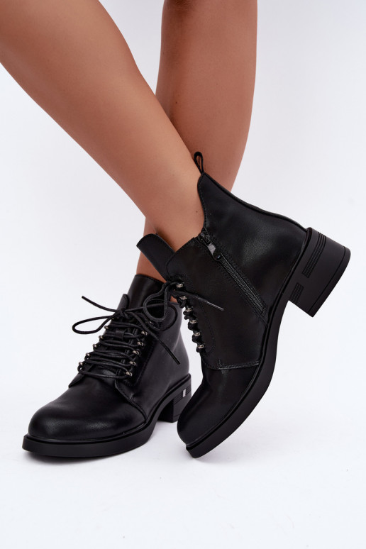 Wärmende Stiefeletten aus Kunstleder Klocke T.Sokolski Z26-288 schwarz