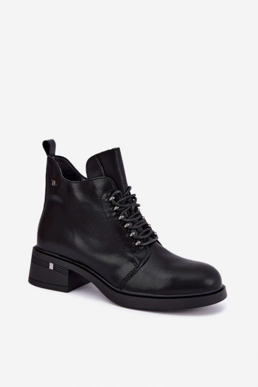 Wärmende Stiefeletten aus Kunstleder Klocke T.Sokolski Z26-288 schwarz