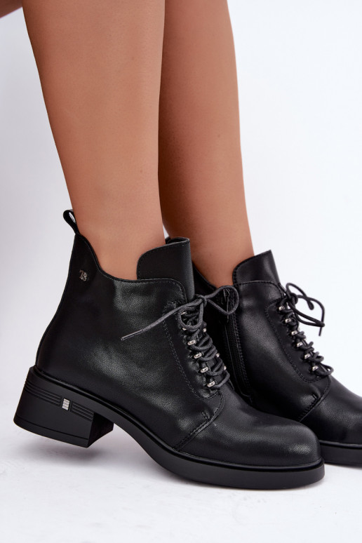 Wärmende Stiefeletten aus Kunstleder Klocke T.Sokolski Z26-288 schwarz